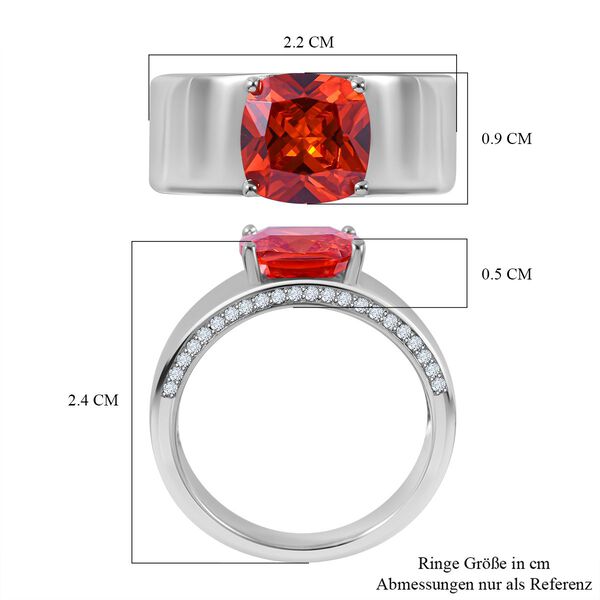 LUSTRO STELLA orange und weißer Zirkonia-Ring - 6,49 ct. image number 5