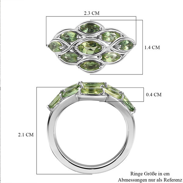 Natürlicher, grüner Apatit-Ring - 1,55 ct. image number 7