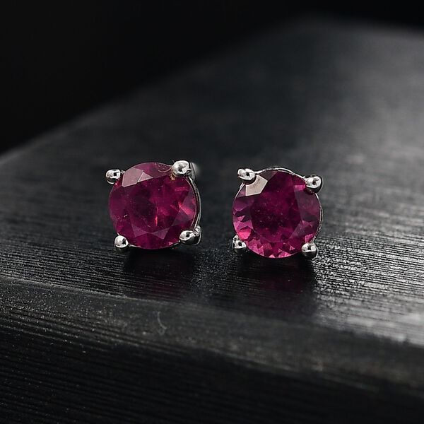 AAA Radiant Ember Granat Ohrringe, 925 Silber rhodiniert - 0,86 ct. image number 2