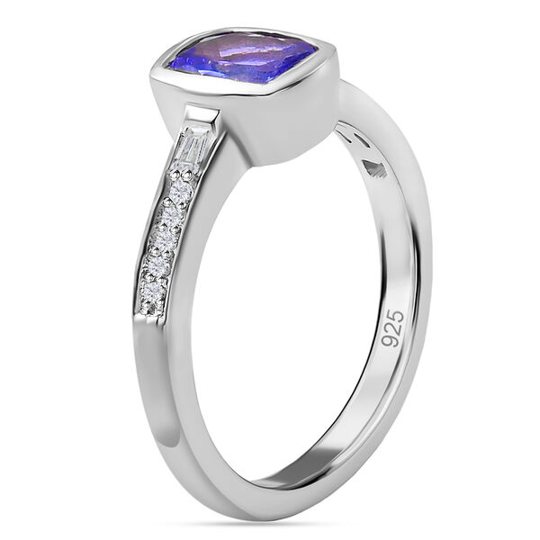 Tansanit und Zirkon Ring - 1 ct. image number 5