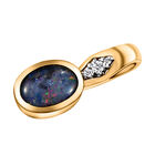 2er-Set, Boulder Opal Triplett und Zirkon-Ring und Anhänger in Silber image number 7