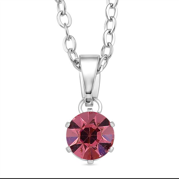 Rosa Muschelkernperle (8-12 mm), Rosa Kristall Schmuckset 316L Edelstahl, Nickelfreies Messing image number 4