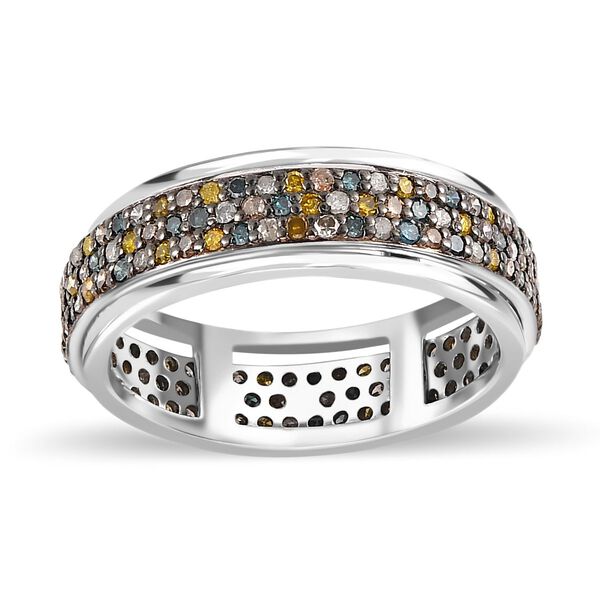 Blauer Diamant P3, Gelber Diamant Ring 925 Silber rhodiniert (Gr&ouml;&szlig;e 18.00) ca. 1,00 ct image number 8