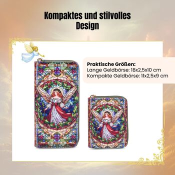 2-teiliges Geldb&ouml;rsen-Set mit Engelmotiv, 18x2,5x10 cm und 11x2,5x9 cm