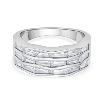 Lustro Stella Wei&szlig;er Zirkonia Half Eternity Ring