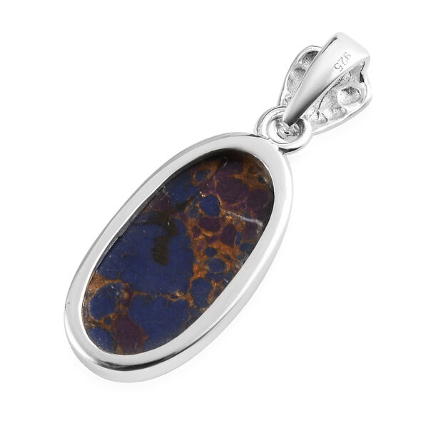 Lila Mojave-Türkis Solitär-Anhänger in Silber, 7,63 ct. image number 5