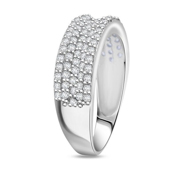 Lustro Stella Weißer Zirkonia Ring 925 Silber rhodiniert (Größe 17.00) image number 4