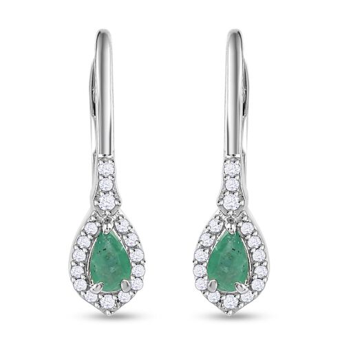 AAA Smaragd und Zirkon-Ohrringe - 0,65 ct. image number 0