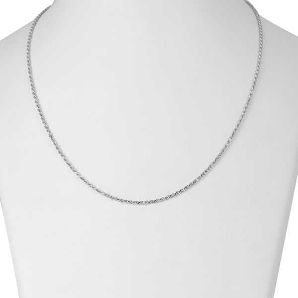 LIGHT ROPE 925 Silber rhodiniert Halskette ca. 60 cm ca. 6,08g