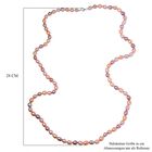 Mehrfarbige Süßwasser Perle Halskette ca. 91 cm 925 Silber rhodiniert image number 3