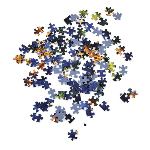 LIVMORE DIY Bilderrahmen Puzzle Bastelset 169 teilig Sternennacht Motiv 18.1 x 13 x 18.1 cm Blau image number 6