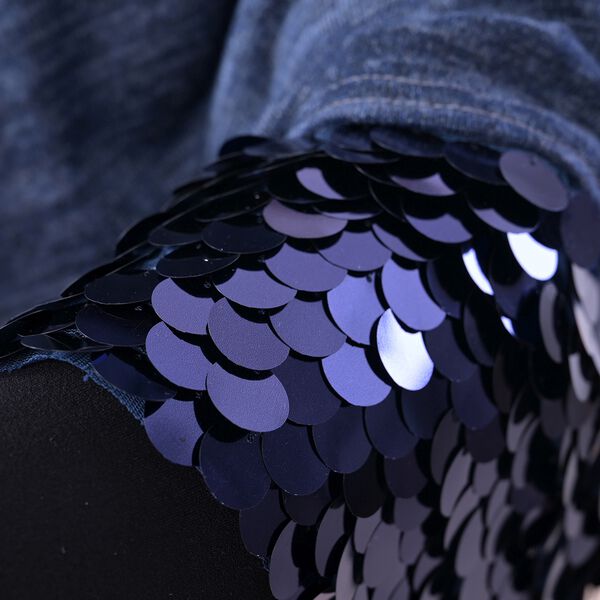 TAMSY: Poncho mit Pailletten-Bord&uuml;re, Einheitsgr&ouml;&szlig;e, Dunkelblau&nbsp; image number 4