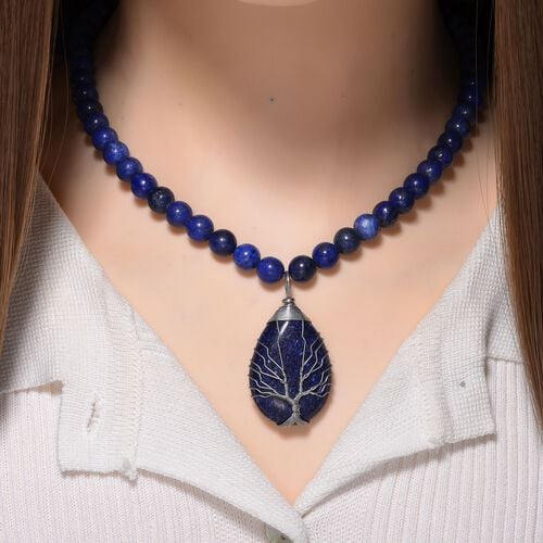Lapislazuli Halskette ca. Flexibles cm ca. 230.00 ct image number 1