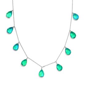 Pfau Triplett Quarz Halskette, 50 cm - 44 ct.