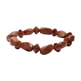 Gold Sandstein Armband Flexibel (18 cm), ca. 100.00 ct