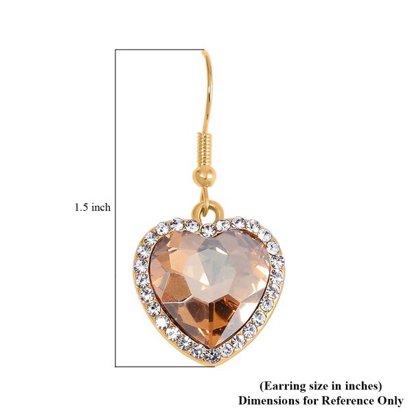 J Francis gefertigt mit SWAROVSKI- Champagner und weißes Swarovski Kristall Schmuckset image number 7