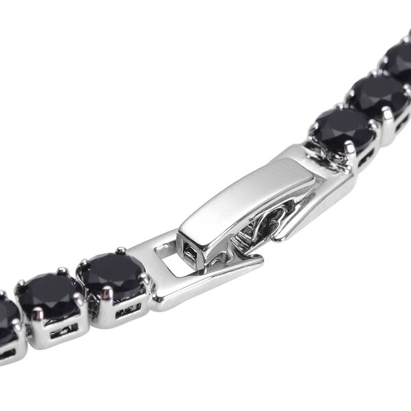 Schwarze Zirkonia-Halskette, ca. 45 cm, reines Messing ca. 50.00 ct image number 4