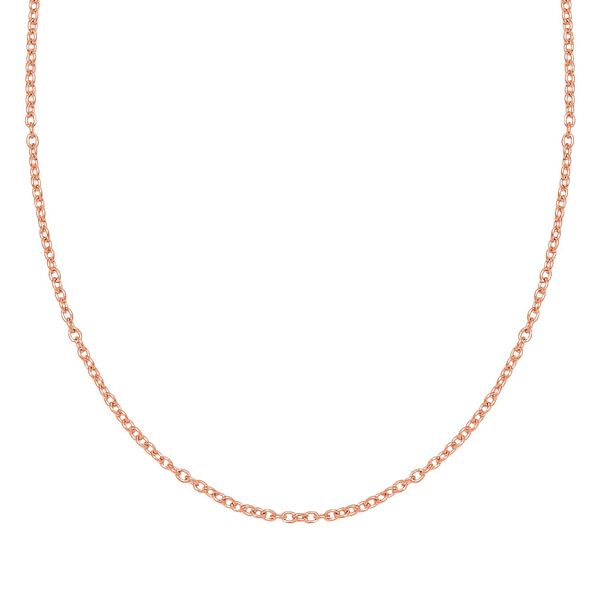 Kabelkette 45cm, ros&eacute;vergoldet 925 Silber image number 4