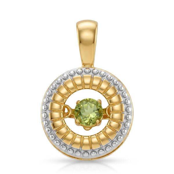 D'Joy AA Nat&uuml;rlicher Peridot Anh&auml;nger 925 Silber Gold ca. 0.29 ct