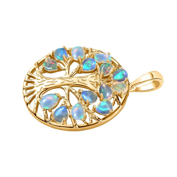 AA &auml;thiopischer Opal-Anh&auml;nger, 925 Silber mit Gelbgold Vermeil - 1,46 ct. image number 7