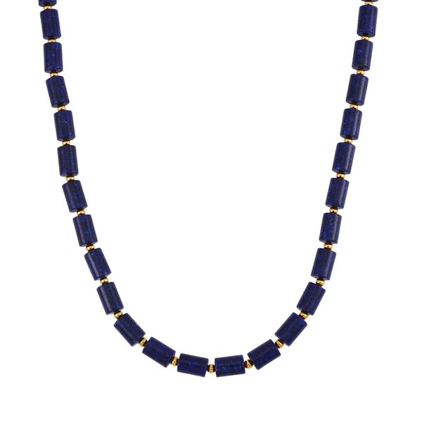 Lapislazuli Halskette ca. 45 cm Legierung Standard gelb vergoldet ca. 204,15 ct. image number 3