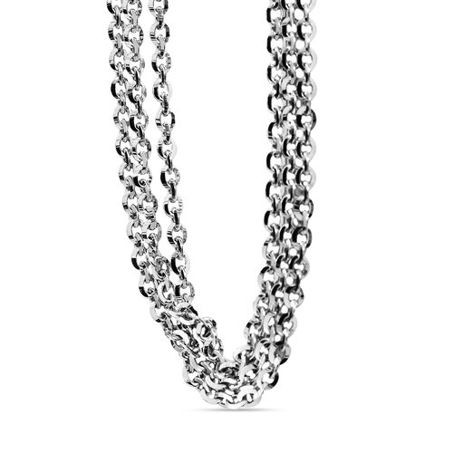 Italienisches Brillantina Armband, 925 Silber rhodiniert, ca. 18 cm, ca. 2,69g image number 1