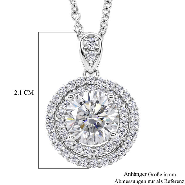 Wei&szlig;er Zirkonia Schmuckset ca. 50 cm Nickelfreies Messing Rhodiniert 2.24 ct image number 6