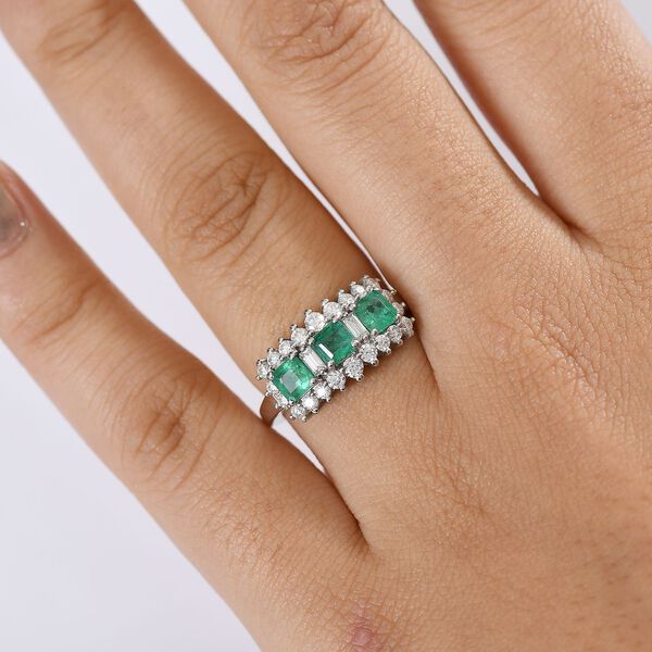 D'Joy Smaragd und Moissanit Ring - 1,62 ct. image number 3