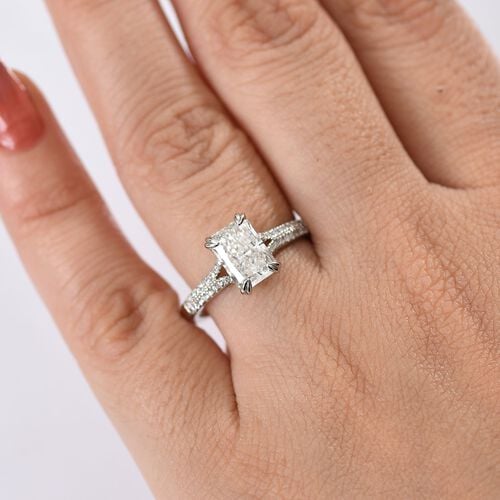 LUXURIANT DIAMOND - Lab Grown Diamant VS-EF IGI zertifiziert Ring 950 Platin (Größe 17.00) (10-15 Werktage Lieferzeit) ca. 2.00 ct image number 2