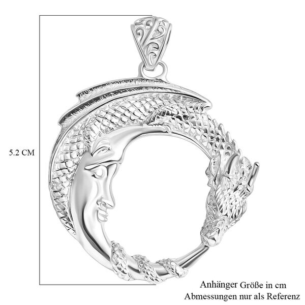 Royal Bali - 925 Silber Drachen mit Mond Anhänger 8,50g image number 5