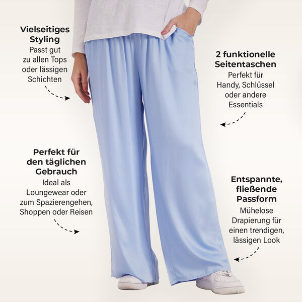 Locker geschnittene Damenhose mit Gummibunde, Bronze image number 3