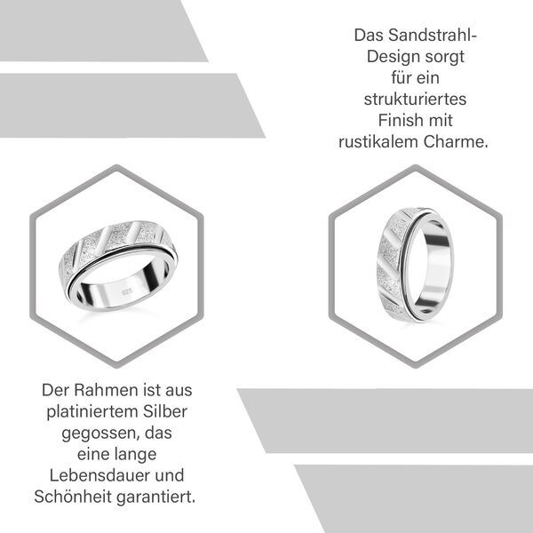 Anti-Stress Spinning Ring mit Sandstrahl-Textur image number 4