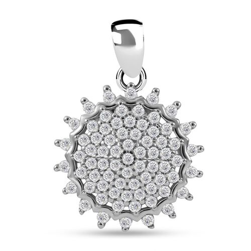 Lustro Stella - Weißer Zirkonia Anhänger, 925 Silber rhodiniert ca. 0.97 ct image number 0