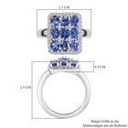 AAA Tansanit und Zirkon Cluster Ring - 2,33 ct. image number 6