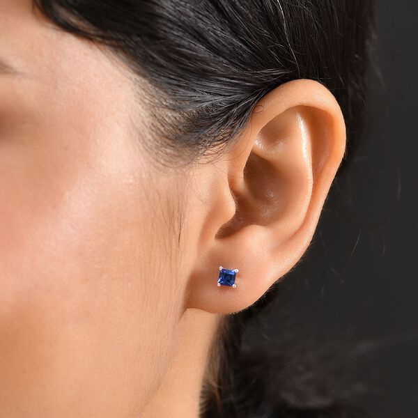 J Francis gefertigt mit SWAROVSKI Saphir Swarovski Kristall Ohrringe 925 Silber image number 3