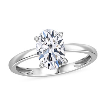 LUXURIANT SGL zertifizierter VS-EF Labor Ovalschliff Diamant Ring in 950 Platin - 2 ct.