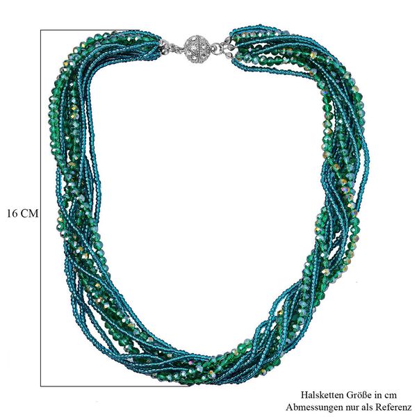 Neongr&uuml;nes und wei&szlig;es Kristall-Schmuckset - 247 ct. image number 5