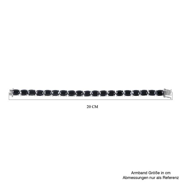 Schwarzes Spinell Armband, ca. 20 cm, 925 Silber platiniert ca. 66,00 ct image number 3