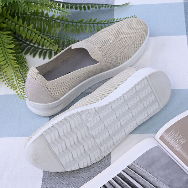 LA MAREY - Damenschuhe mit rutschfester Sohle, Größe 36, Beige image number 5