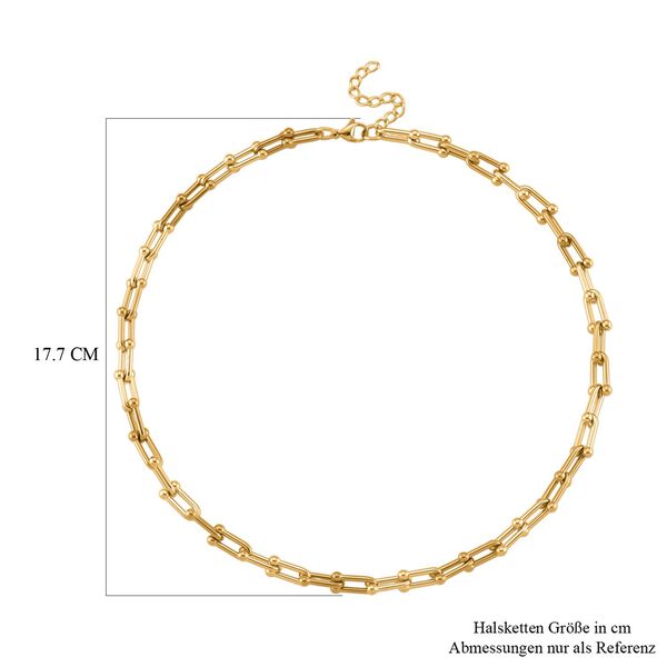 50+5cm Halskette und 18+3,5cm Armband in Goldton image number 6