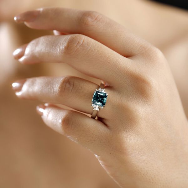 RHAPSODY AAAA Pirineu Lagunen Turmalin und VS Diamant Ring in 950 Platin - 2,72 ct. image number 3