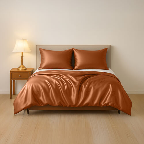 Serenity Night - 100% Maulbeerseide Luxus-Steppdecke mit Seidenfüllung, 135 x 200 cm, rosegold
