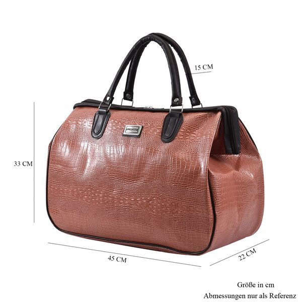 Passage Reisetasche aus Kunstleder, 45x20x32cm, Pfirsich image number 7