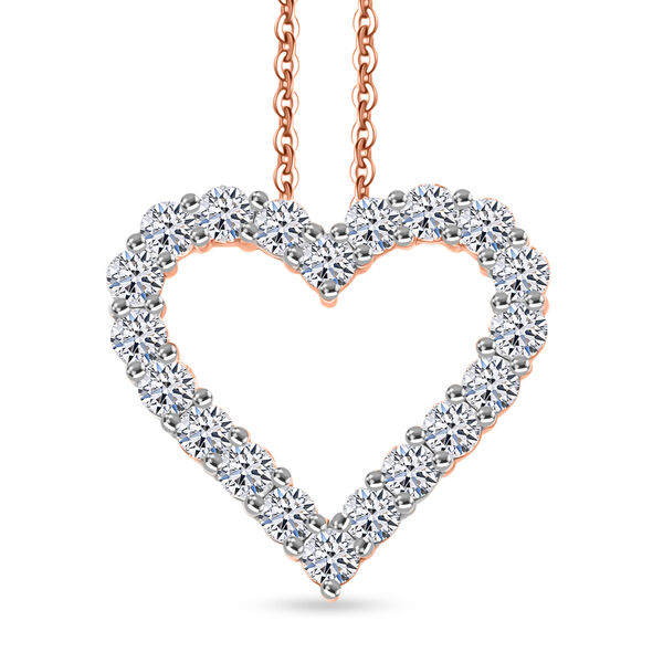 LUXURIANT DIAMOND - Lab Grown Diamant SI-GH SGL zertifiziert Schmuckset ca. 45 cm 925 Silber 750 Roségold Vermeil ca. 1.00 ct image number 0