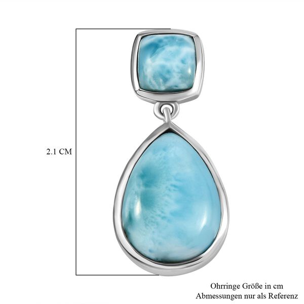 Larimar Ohrringe, 925 Silber platiniert ca. 15.05 ct image number 6