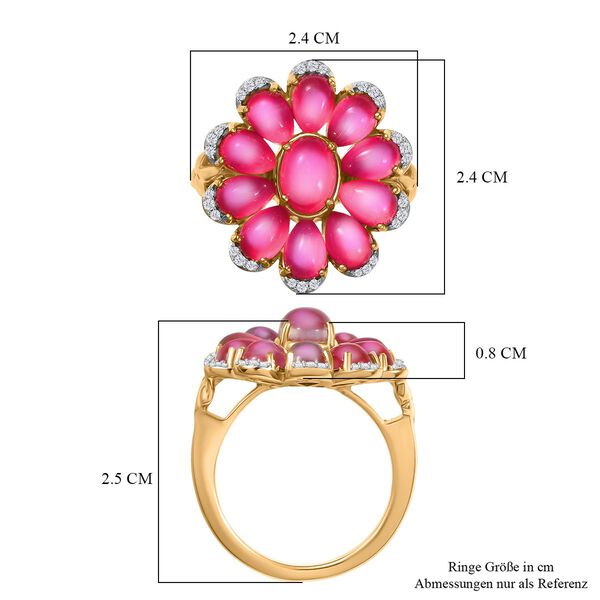 Maulbeer Mondstein und Zirkon Ring - 5,62 ct. image number 6