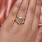 Meteorit Ring 925 Silber vergoldet  ca. 9,57 ct image number 2