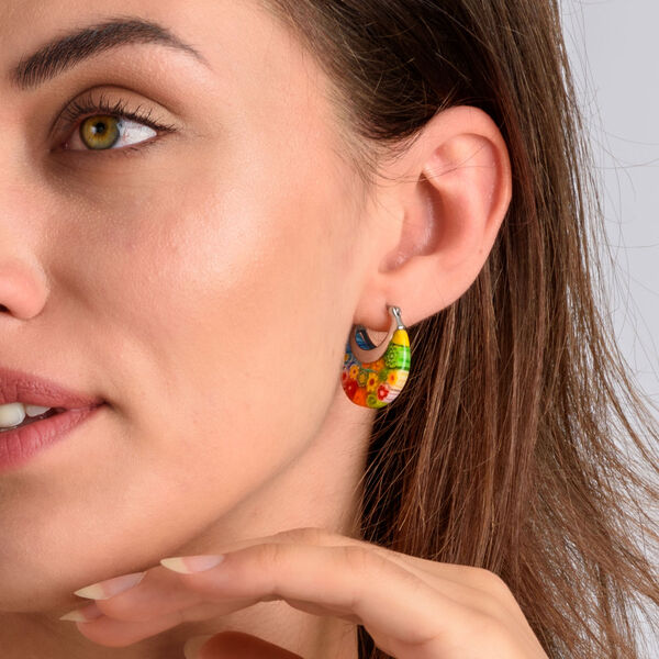 5er-Set Huggie-Ohrringe im Murano-Stil image number 7