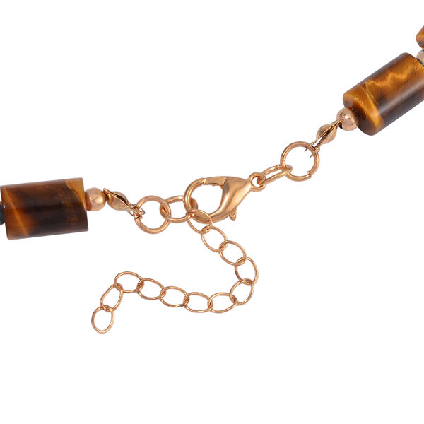 Gelbes Tigerauge Halskette ca. 45 cm Legierung Standard gelb vergoldet ca. 204,15 ct. image number 3