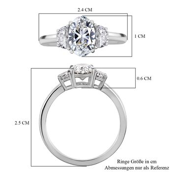 LUXURIANT IGI zertifizierter VS-EF Labor Diamant Ring in 950 Platin - 2 ct.